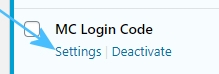 MC Login Code - Settings